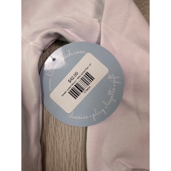 Little English Girls White Long Sleeve Scallop Collar Top Size 4T - Picture 5 of 6